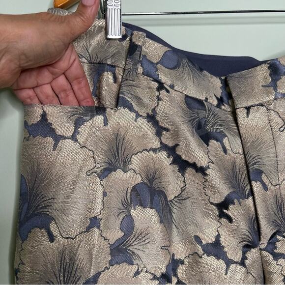 Eloquii Gold Grey Kady Fit Brocade Metallic Pants Grey and Gold Size 16 - Picture 10 of 12